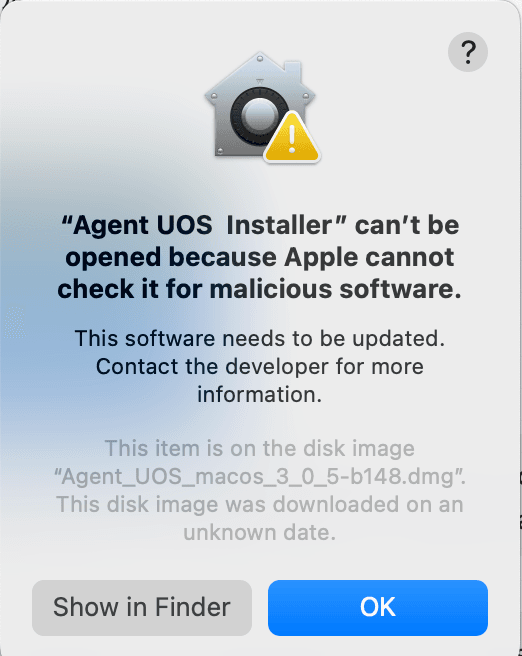 Попередження macOS про завантаження не з App Store